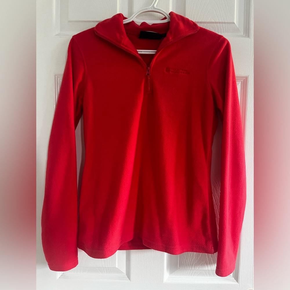 Vibrant Red/Pink Women's Half-Zip Fleece Sweater